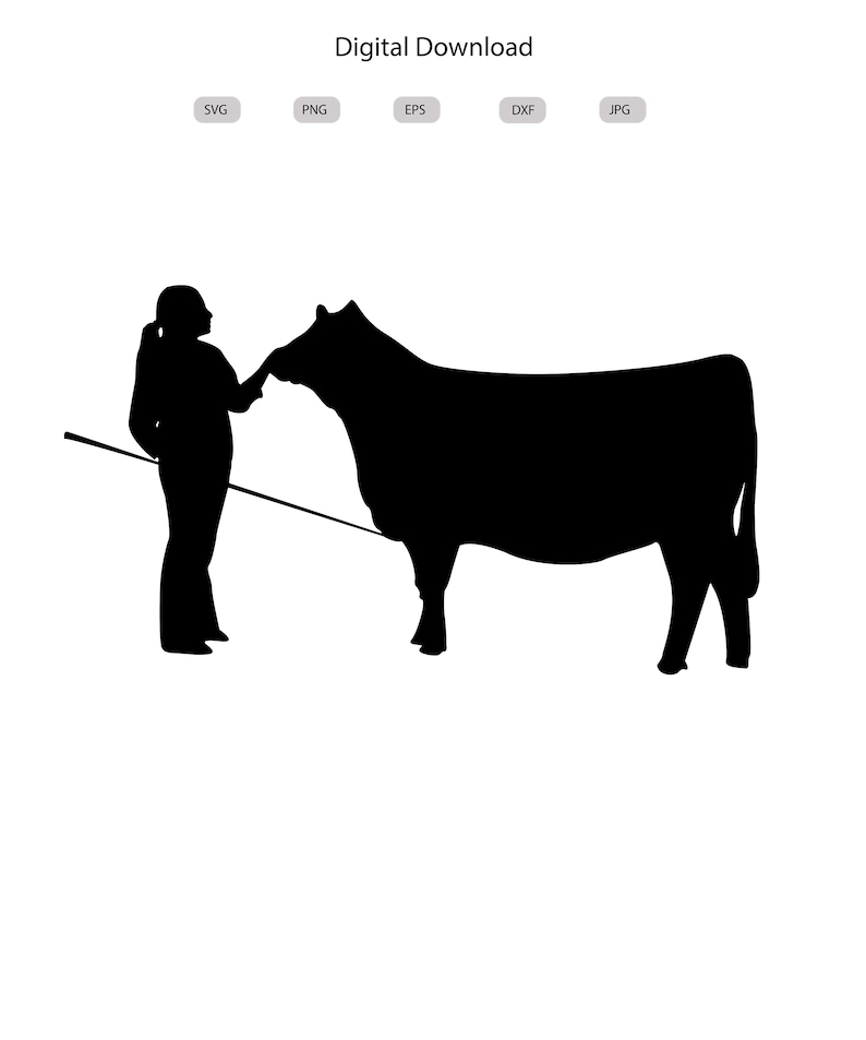 Show Steer Svg Show Steer Silhouette Show Steer Svg Bundle Show Steer Cut File Show Steer