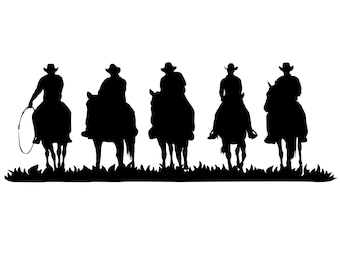 Western Cowboys - Cowboys - Cowboys - Cowboys - Cowboys - svg - eps - dxf - png - jpg -