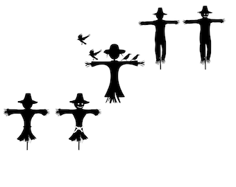 Scarecrow Svg - Scarecrow Silhouette -Scarecrow svg bundle -Scarecrow svg design -Scarecrow Cut File -Scarecrow Clipart -svg-eps-dxf-png-jpg