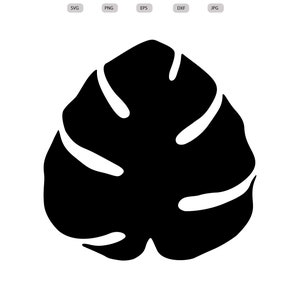 Monstera leaf Svg - Monstera leaf Silhouette - Monstera leaf Cut File - Monstera leaf Clipart - svg - eps - dxf - png - jpg