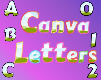 Canva alphabet frames , Editable In Canva , Banner Templates, Mockup Frames, Editable Canva Templates, Print Templates