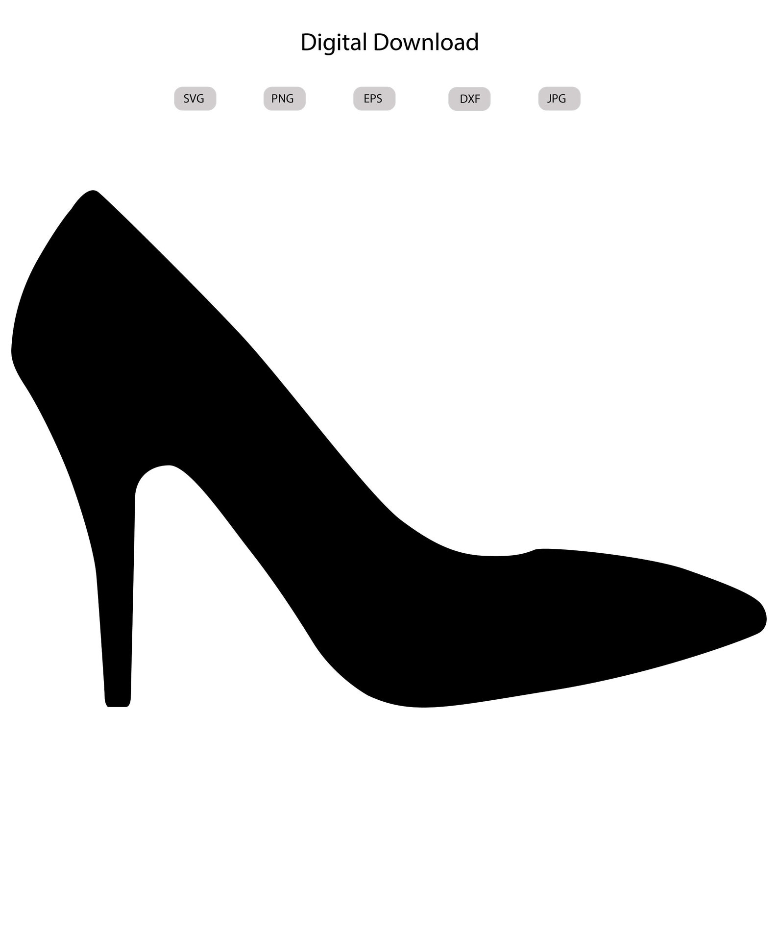 High Heel Svg High Heel Silhouette High Heel Svg Design High Heel Cut
