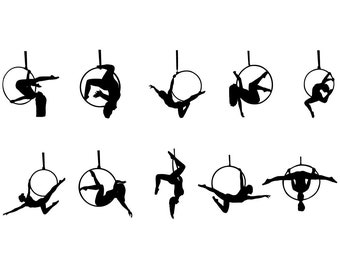 Aerial Hoop Svg - Aerial Hoop Silhouette - Aerial Hoop svg bundle -Aerial Hoop Cut File -Aerialist Clipart - svg - eps - dxf - png - jpg