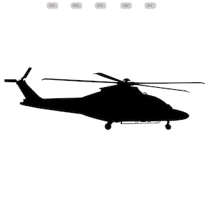 Helicóptero Svg - Silhueta de helicóptero - Design de helicóptero svg - Arquivo de corte de helicóptero - Clipart de helicóptero - svg - eps - dxf - png - jpg