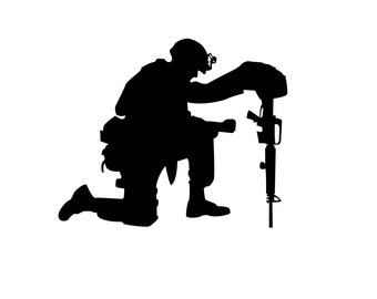 Soldier kneeling Svg -Soldier kneeling Silhouette - Soldier kneeling svg design - Soldier kneeling Cut File - svg - eps - dxf - png - jpg