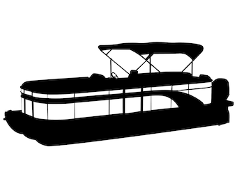Pontoon Boat Svg - Pontoon Boat Silhouette - Pontoon Boat svg design- Pontoon Boat Clipart - svg - eps - dxf - png - jpg