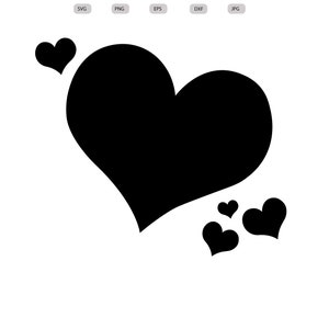 Heart Svg - Heart Silhouette - Heart svg bundle -Heart svg design- Heart Cut File - Heart Clipart - svg - eps - dxf - png - jpg