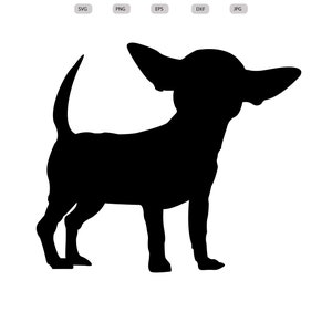 Chihuahua Svg - Chihuahua Silhouette - Chihuahua svg design- Chihuahua Cut File - Chihuahua Clipart - svg - eps - dxf - png - jpg