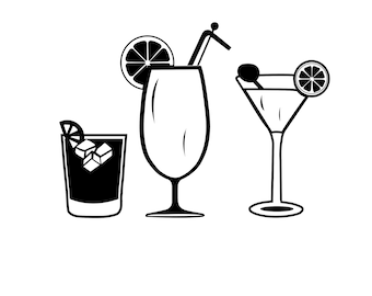 Cocktail Drink Glass Svg-Barrel Svg-Cocktails Silhouette-Cocktails svg bundle-Cocktails Cut File-Cocktails Clipart-svg-eps-dxf - png - jpg