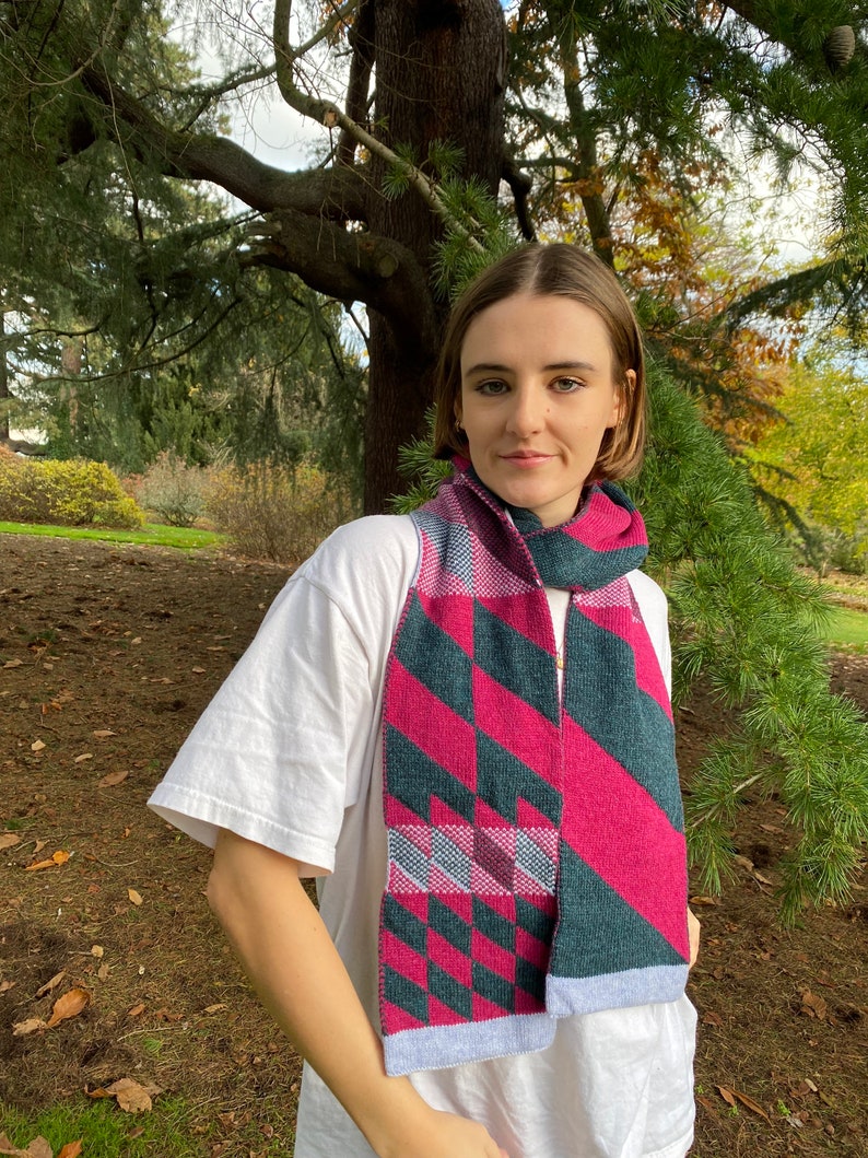 Handmade 'Mulberry Geometric Scarfs image 1