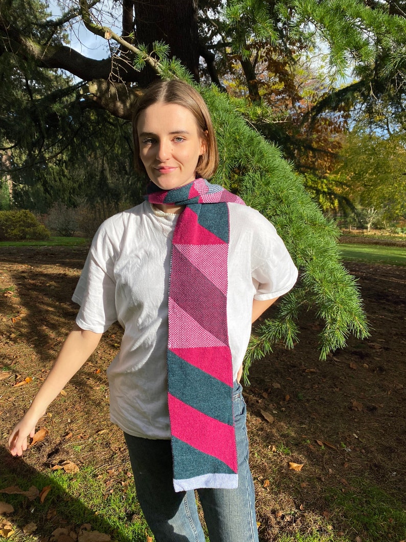 Handmade 'Mulberry Geometric Scarfs image 3