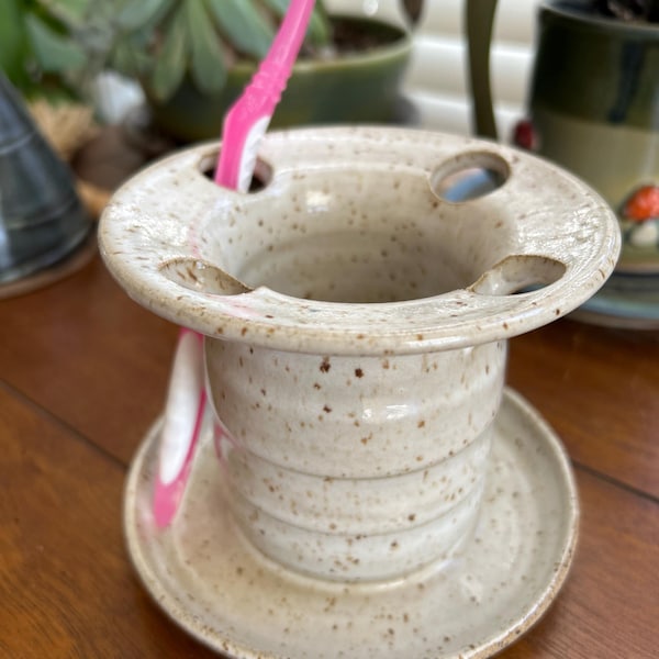 Handmade Ceramic Toothbrush Holder