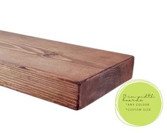 15cm Narrow Scaffold Board, DIY Shelf, Reclaimed Solid Wood, Custom Size Colour