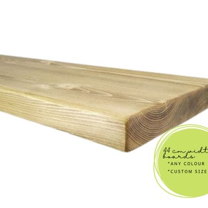 Extra diep steigerplank van 44 cm, doe-het-zelfplank, teruggewonnen massief hout, kleur aangepast formaat