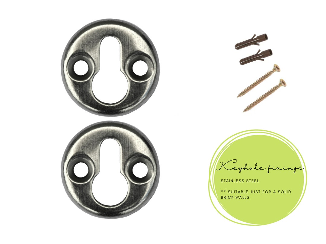Strong Heavy Duty Flush Keyhole Hanger Bracket Kit With Fixings