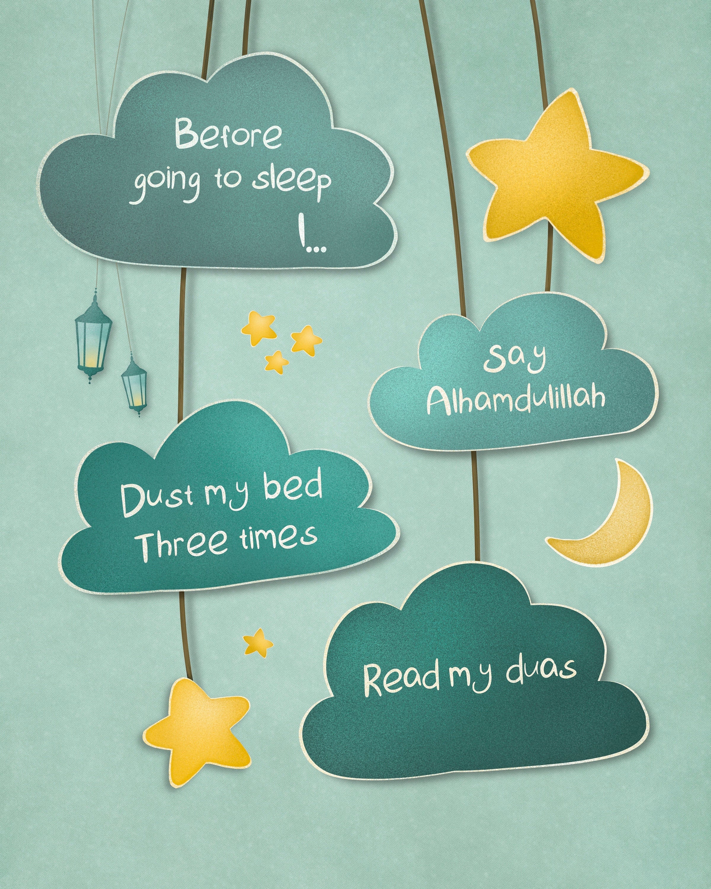 Muslim Nightime Routine My Night-time Routine | Islamic Poster for Kids - Etsy