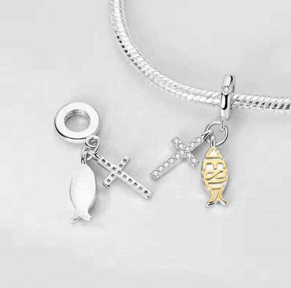 Ciondolo Pesce Cristiano, Ciondolo Pesce Ges&ugrave; In Argento Sterling 925