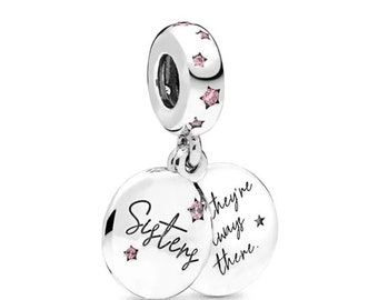 Sister gift 925 silver charms dangle charm compatible with pandora  for sister creative gifts personalised sister birthday present Family