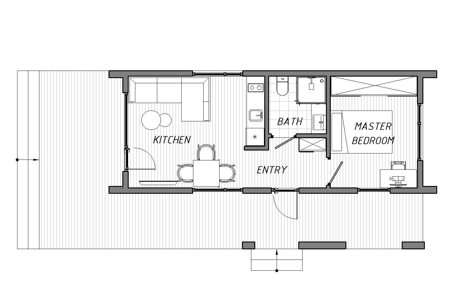 Cottage House Plans 45x20 Tiny Cabin Floor Plans 1 Bedroom Etsy Cottage House Plans 45x20 Tiny Cabin Floor Plans 1 Bedroom Etsy