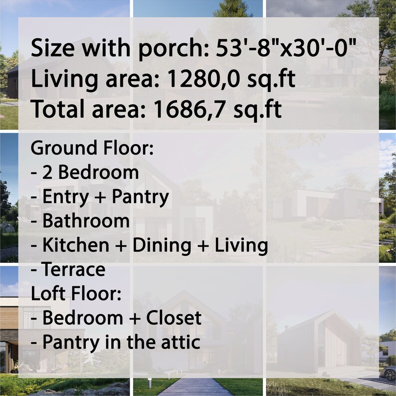 beach-a-frame-cabin-house-plans-3-bedrooms-guest-house-55x30-etsy-canada
