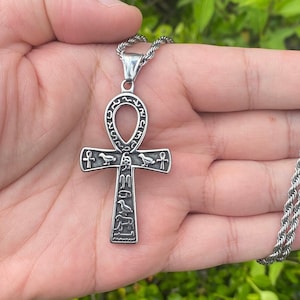 Mens Necklace Key Charm Pendant in Sterling Silver 925 