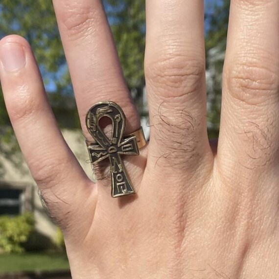 Copper clearance ankh ring