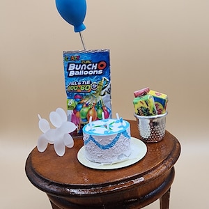 Dollhouse Accessories Lot - Birthday Celebration Set with Baloon Animals