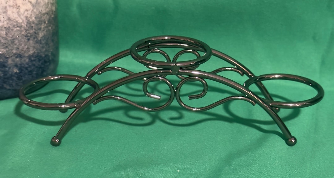 Metal Sphere Stand, Triple Sphere Stand, 3 Sphere Holder, Gun Metal