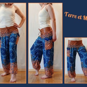 Pantalon Aladin Femme Pantalon de yoga avec poches Terre et Mer