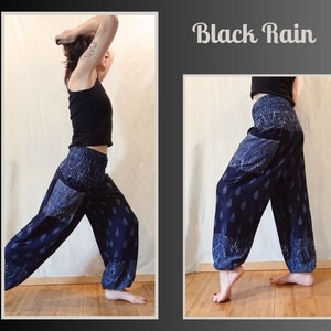 Pantalon Aladin Femme Pantalon de yoga avec poches Black Rain