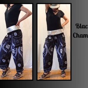 Pantalon Aladin Femme Pantalon de yoga avec poches Black Chaman