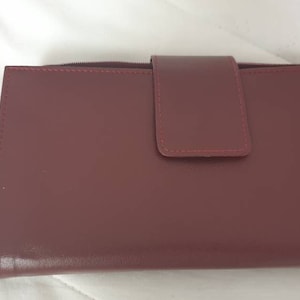 Cartera de sobres de presupuesto rojo burdeos