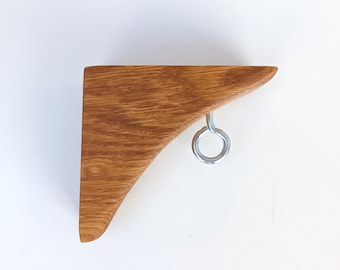 Gancho de pared de madera maciza / colgador de plantas / soporte de pared para plantas colgantes / colgador de pared para plantas / colgador de roble / accesorios para plantas / colgador de plantas de madera