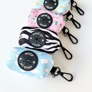 Poo Bag Holder & Dispenser | Dog Treat Bag | Multiple Poo Bag Carrier Designs | Haus of Woof UK Puppy Accessories