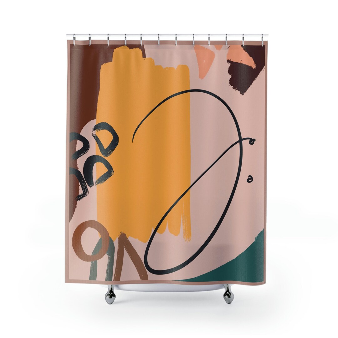 Abstract Art Shower Curtains,original Painted Artwork Curtains9, Modern Art Bathroom Accessories