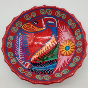 Talavera, Mexican Art pottery,Three Footed, Folk Art Bowl.