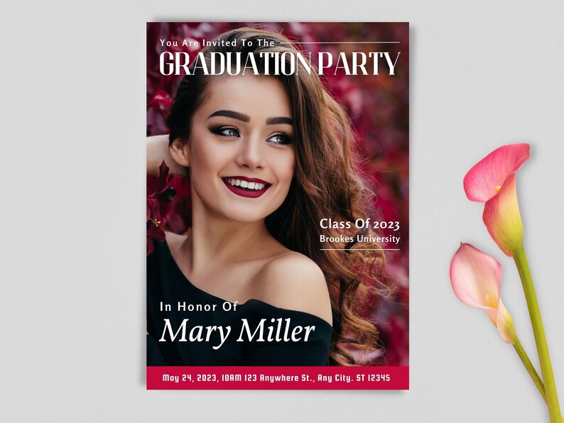 Graduation Party Invitation Graduation Invitation Card With Etsy