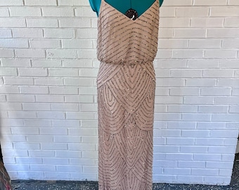 Vintage Y2K Adrianna Papell beaded gown