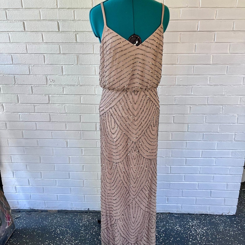 Vintage Y2K Adrianna Papell beaded gown image 1