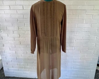 Vintage 90s army green long sleeved dress