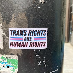 トランスジェンダーの権利は人権ステッカー - LGBTQ+平等防水デカール