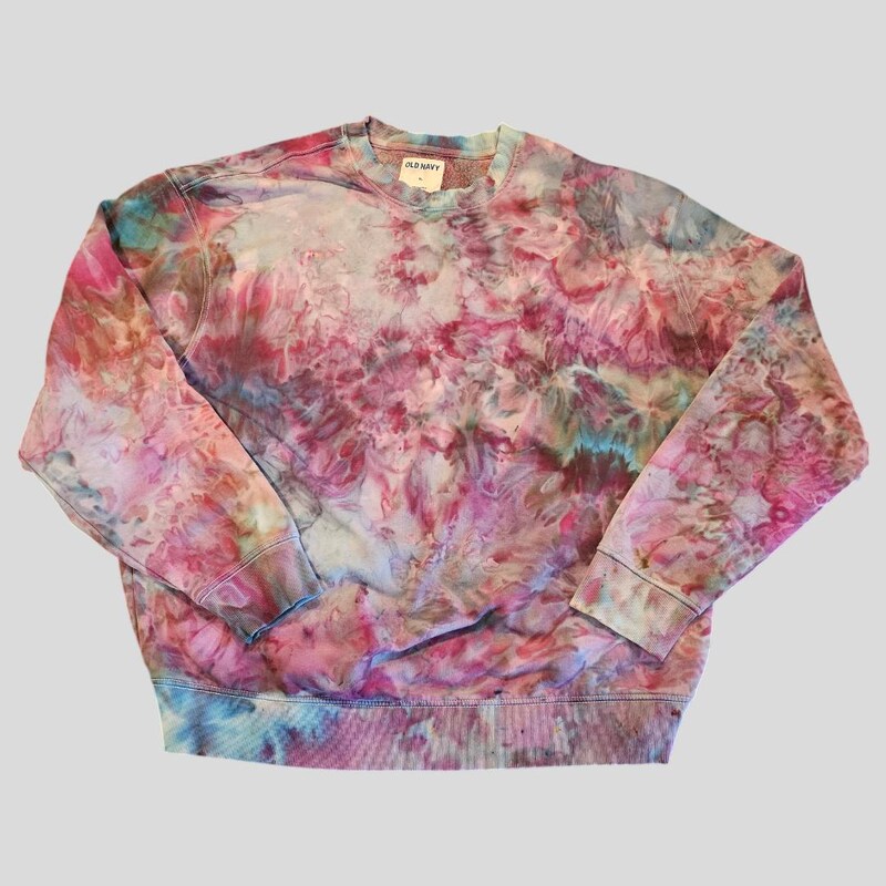 Tie Dye Wide Crewneck Sweatshirt
