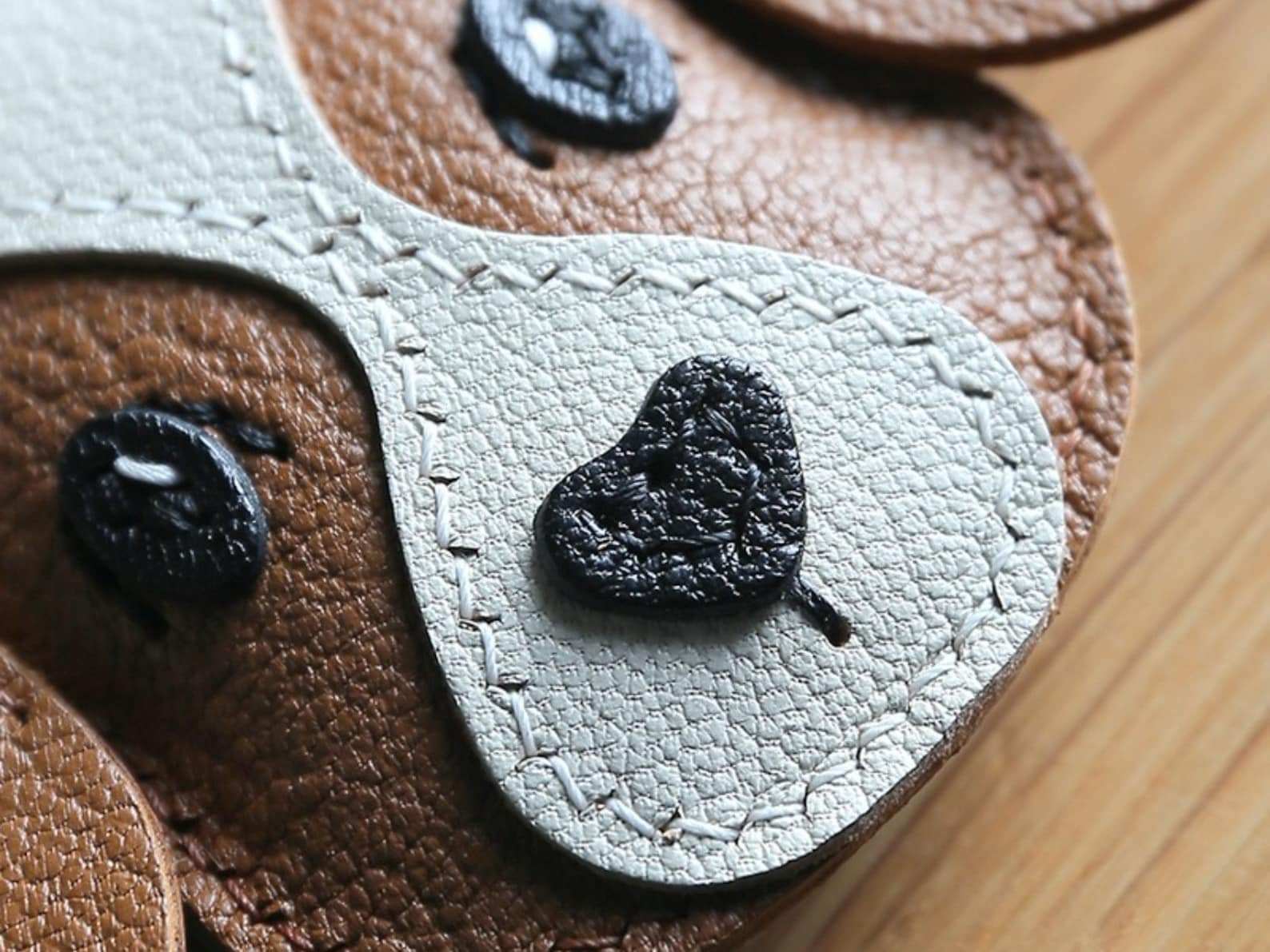 Leather Dog Charm Handmade Dog Bag Charm Cute Dog Leather Etsy