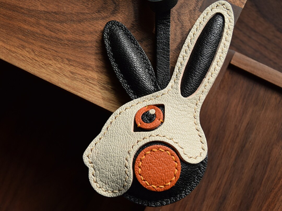 Leather Rabbit Charm, Rabbit Bag Charm, Cute Rabbit Leather Handbag ...