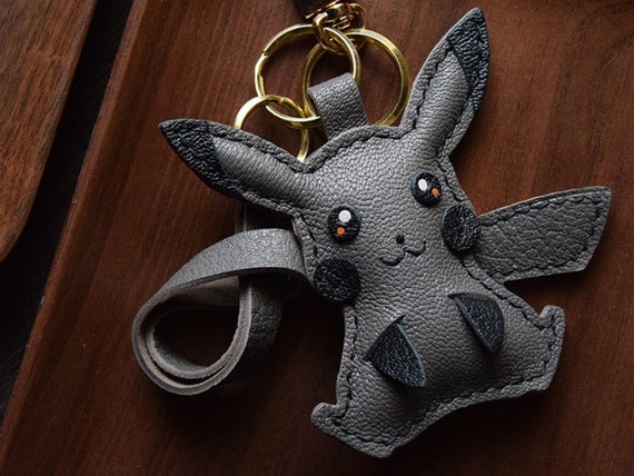 Leather Black Pikachu Charm Leather Bag Charm Leather Handbag and Purse Charm Cute Pikachu Keychain Leather Gift Bag Charm for Handbag Etsy