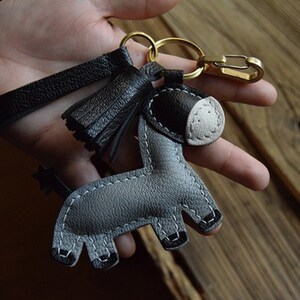 Leather Donkey Charm, Handmade Leather Bag Charm, Leather Handbag and ...