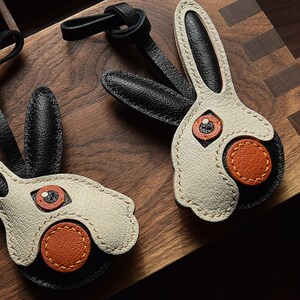 Leather Rabbit Charm, Rabbit Bag Charm, Cute Rabbit Leather Handbag ...