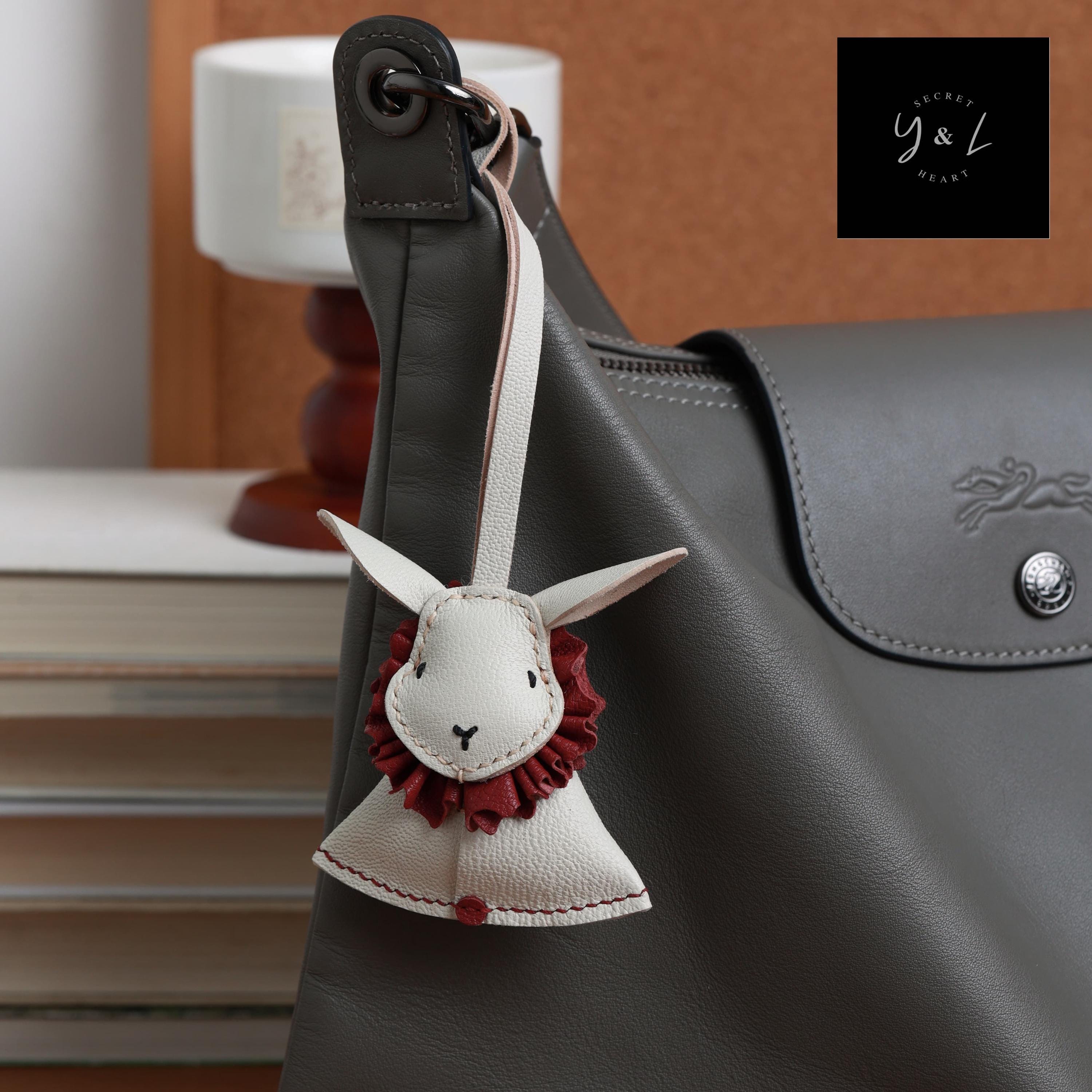 LAIOUSN Kaninchen Taschen Charm - Leder Anhänger Für Handtaschen Accessoire