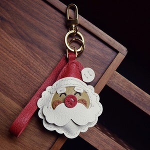 FUIBENG Women's Long Wallet PU Leather Zipper Purse - Santa Claus Design, Multiple Pockets, 7.87"L - View #10