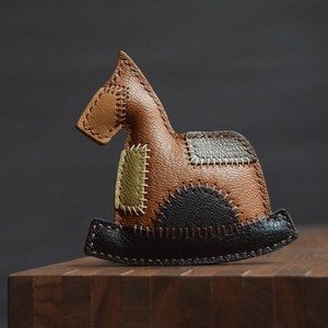Leather Horse Charm, Handmade Horse Bag Charm, Cute Horse Leather Handbag and Purse Charm, Horse Keychain, Handmade Leather Gift